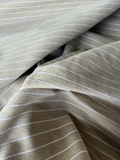 TOTO 025 cotton bengaline stripes sand