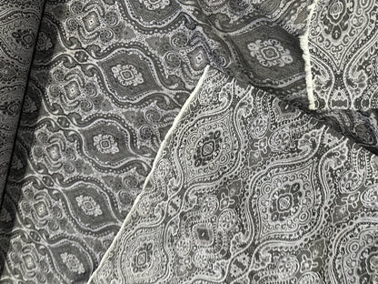 Jacques 125 jacquard wallpaper grey/black
