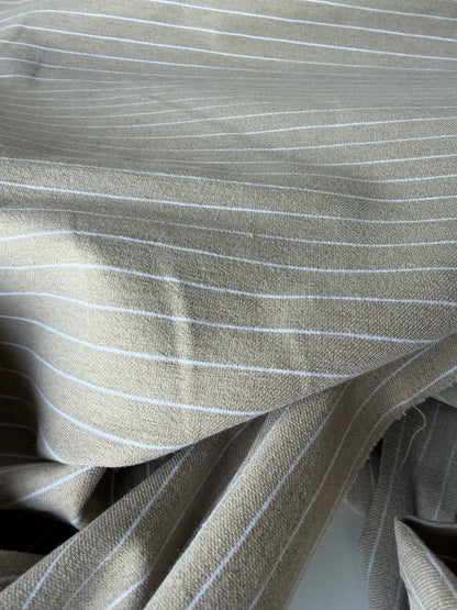 TOTO 025 cotton bengaline stripes sand