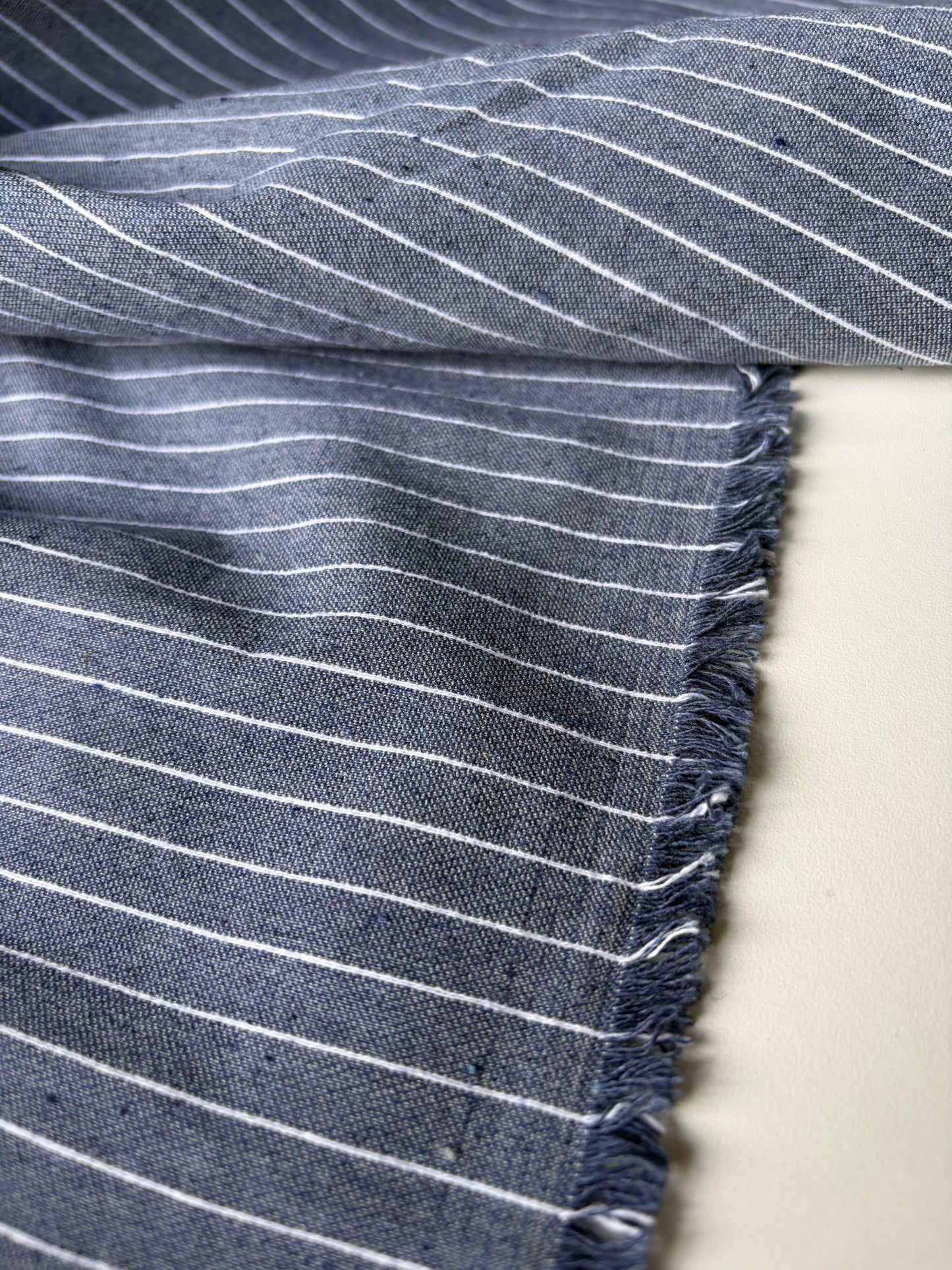 TOTO 026 cotton bengaline stripes jeans blue