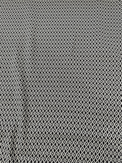 Jacques 130 jacquard losange design black/white