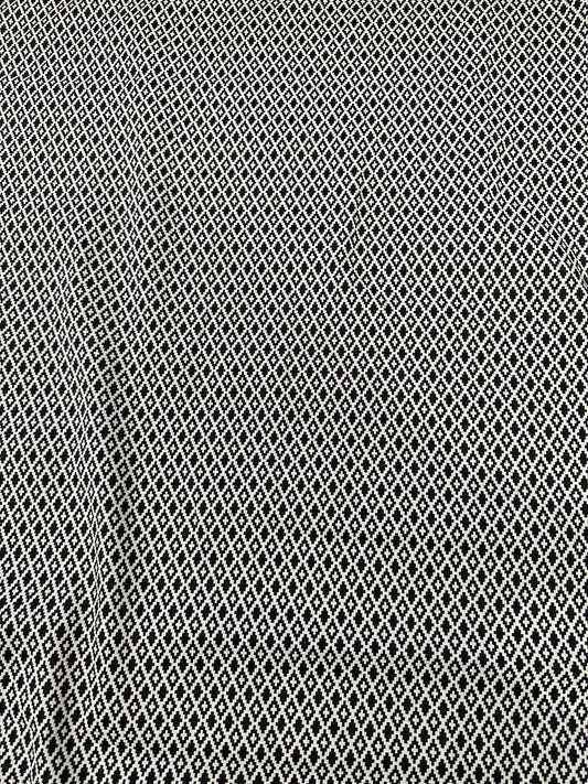 Jacques 130 jacquard losange design black/white