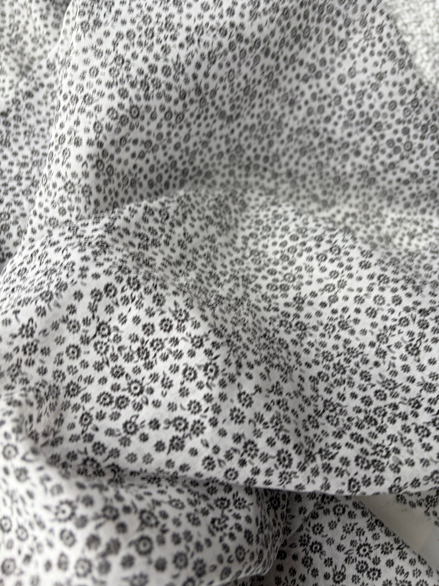 PAZZO 025 cotton voile mini black/white flowerprint