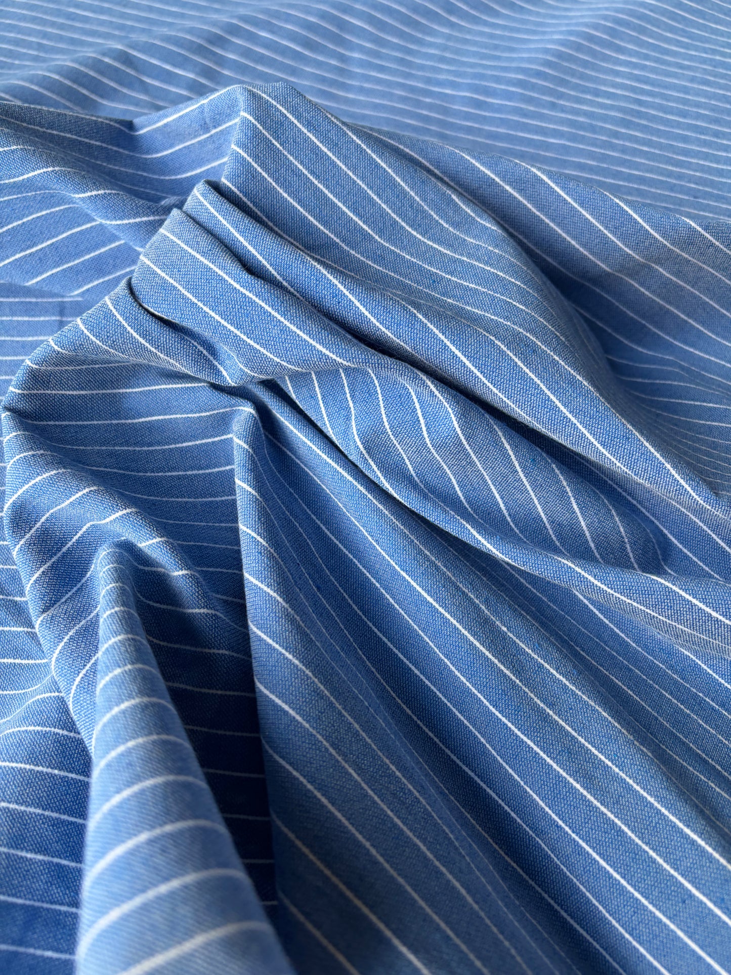 TOTO 027 cotton bengaline stripes cobalt blue
