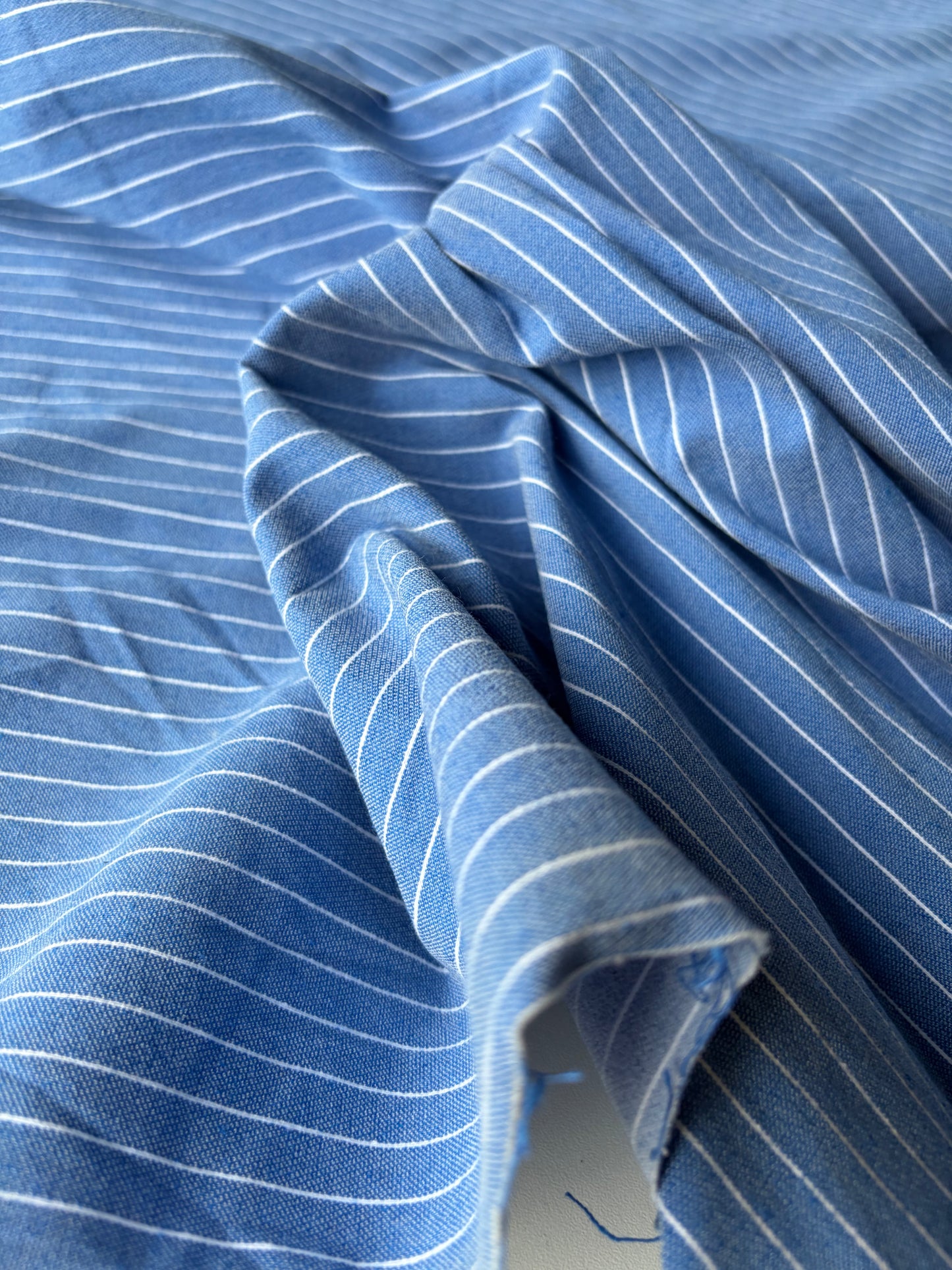 TOTO 027 cotton bengaline stripes cobalt blue