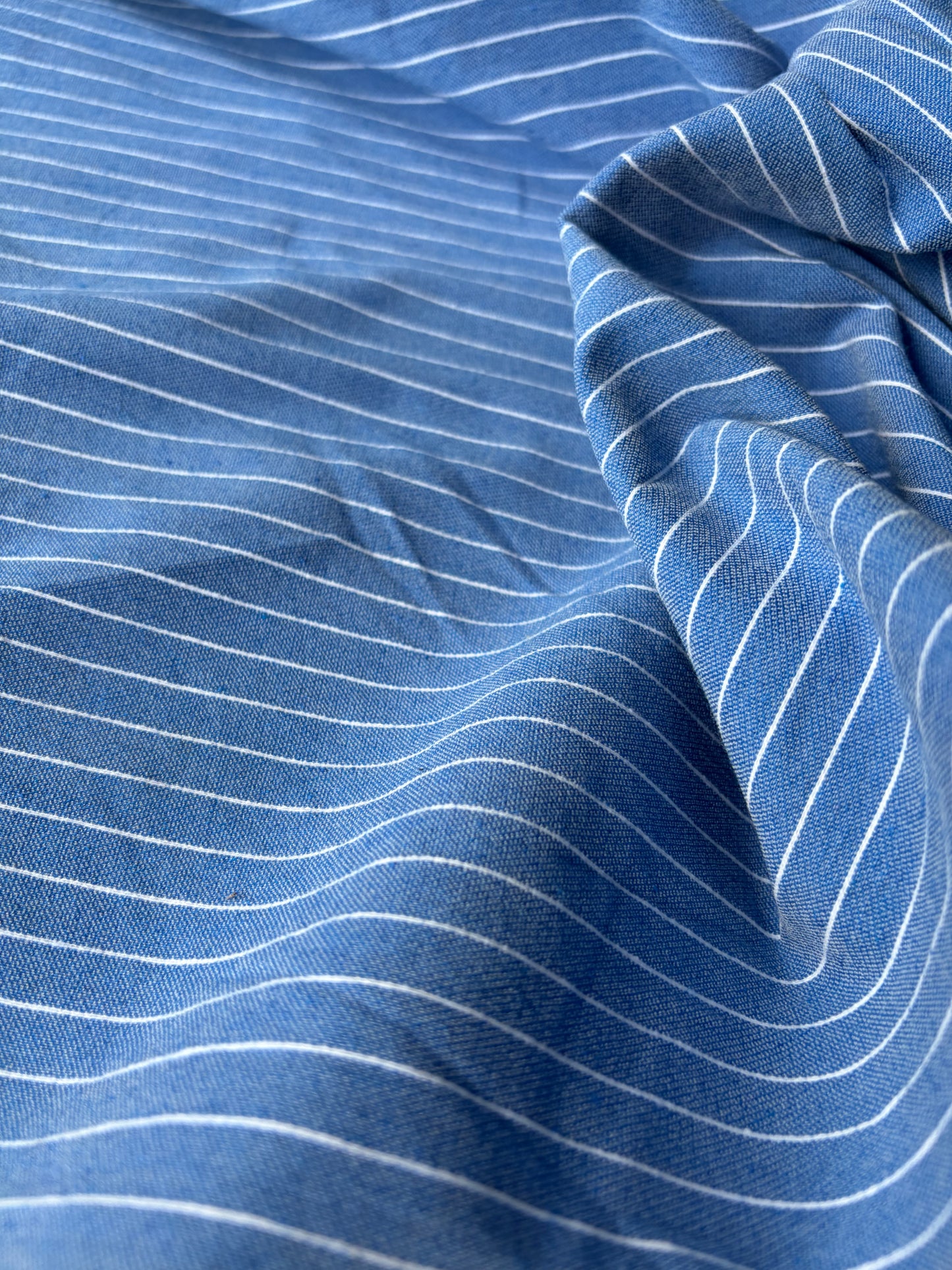 TOTO 027 cotton bengaline stripes cobalt blue