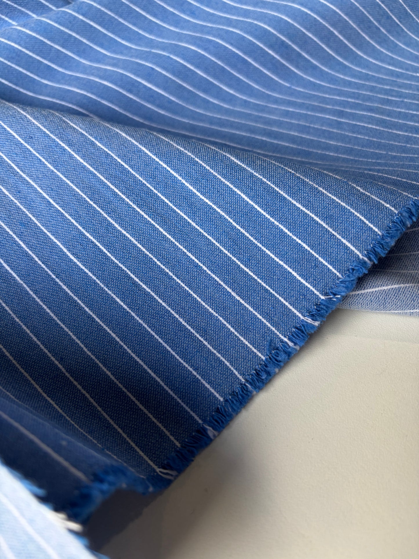 TOTO 027 cotton bengaline stripes cobalt blue