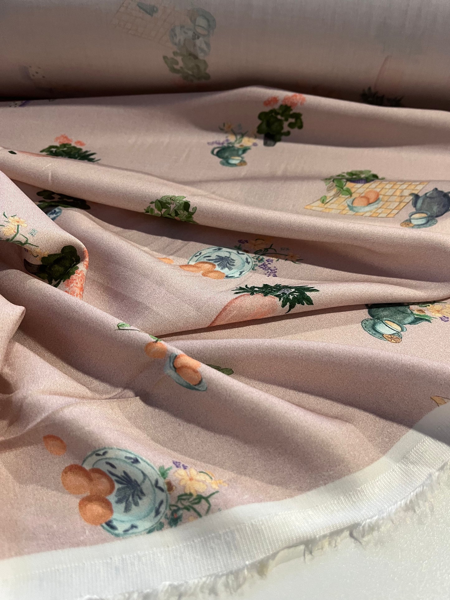 PC WALLY 051 viscose satin with conversational print