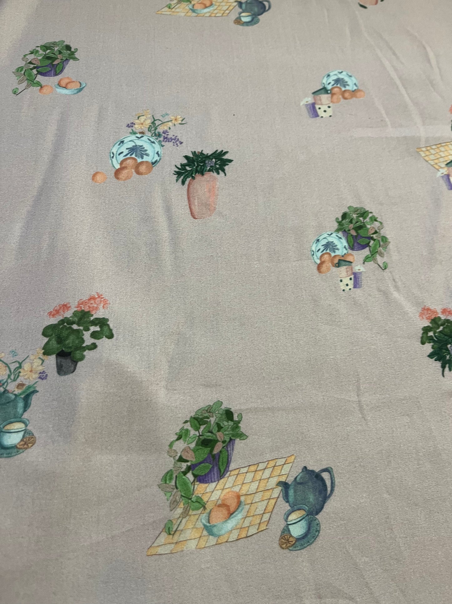 PC WALLY 051 viscose satin with conversational print