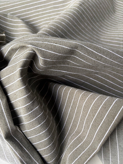 TOTO 028 cotton bengaline stripes khaky