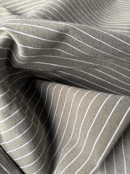 TOTO 028 cotton bengaline stripes khaky
