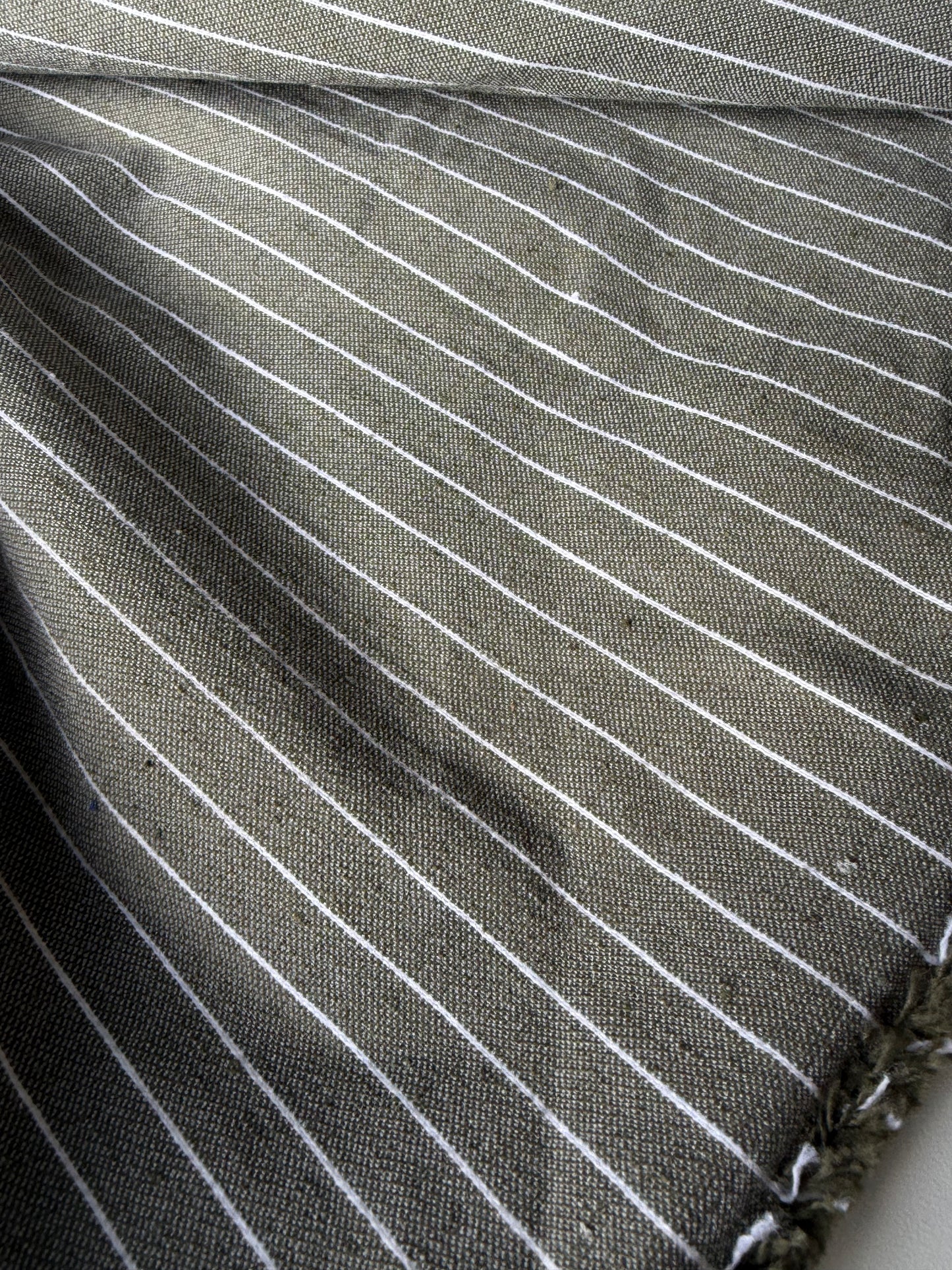 TOTO 028 cotton bengaline stripes khaky
