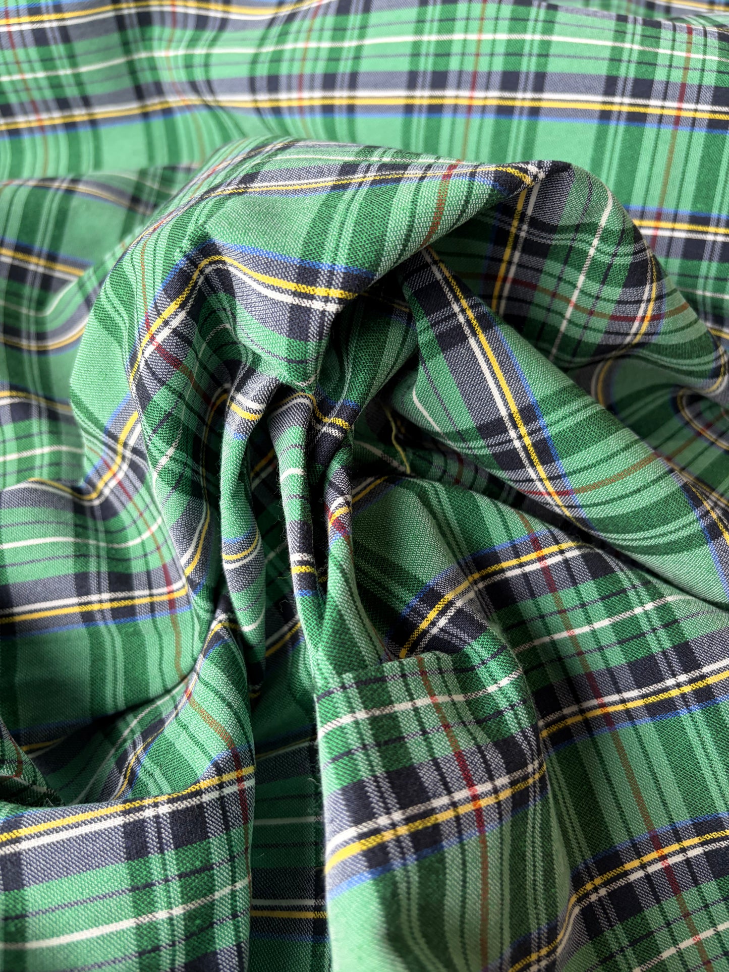 TOTO 029 cotton bengaline classical clan check green