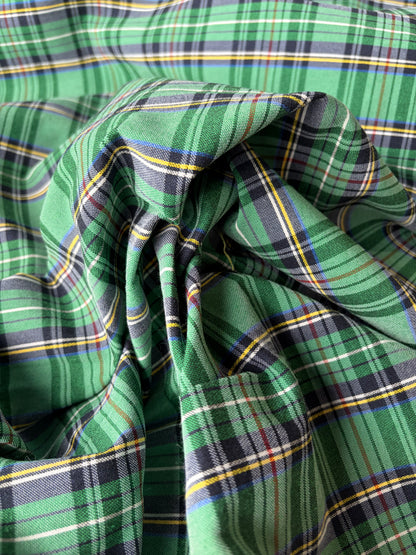 TOTO 029 cotton bengaline classical clan check green