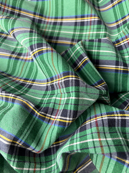 TOTO 029 cotton bengaline classical clan check green