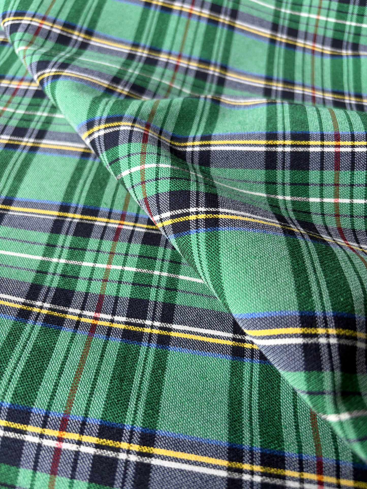 TOTO 029 cotton bengaline classical clan check green