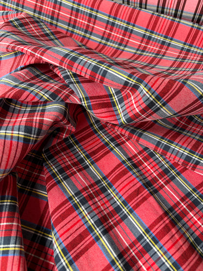 TOTO 030 cotton bengaline classical clan check red