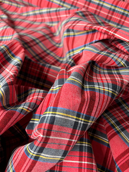 TOTO 030 cotton bengaline classical clan check red
