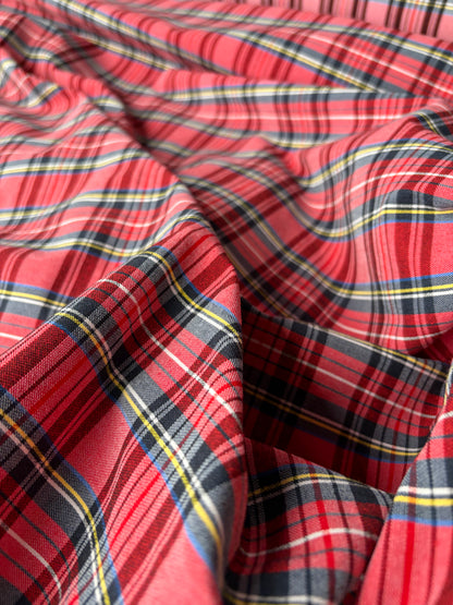 TOTO 030 cotton bengaline classical clan check red