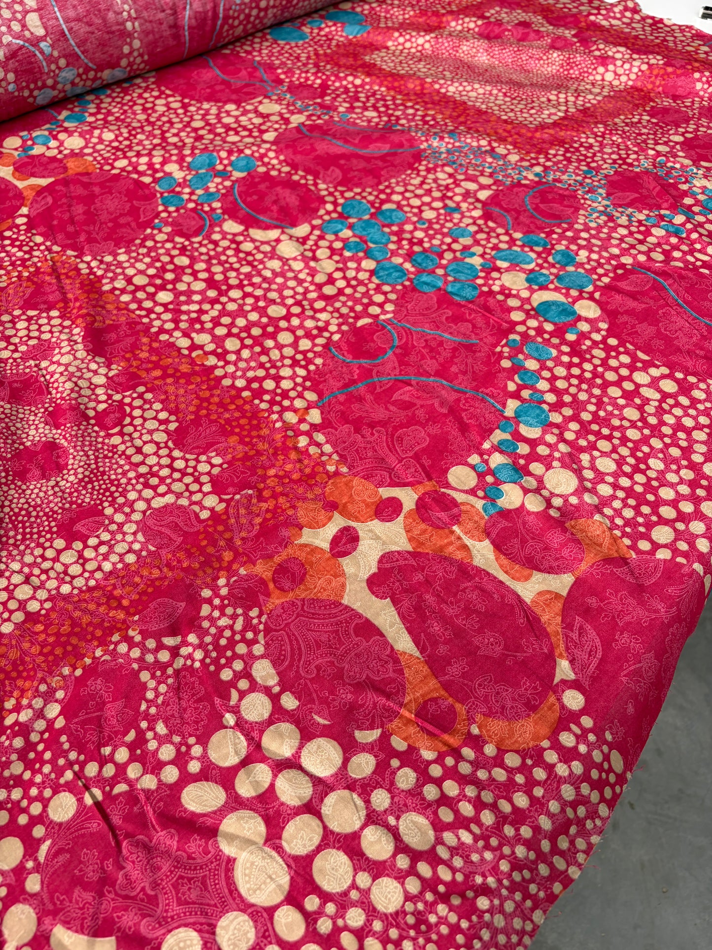 PAZZO 028 cotton voile red print