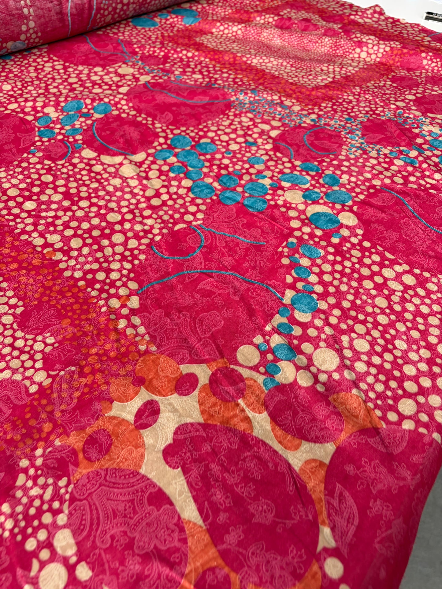 PAZZO 028 cotton voile red print