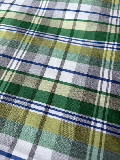 PC TOTO 033 cotton bengaline classical clan check green