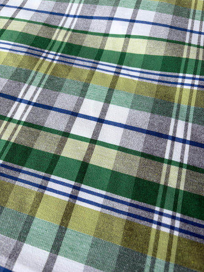 PC TOTO 033 cotton bengaline classical clan check green