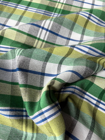 PC TOTO 033 cotton bengaline classical clan check green