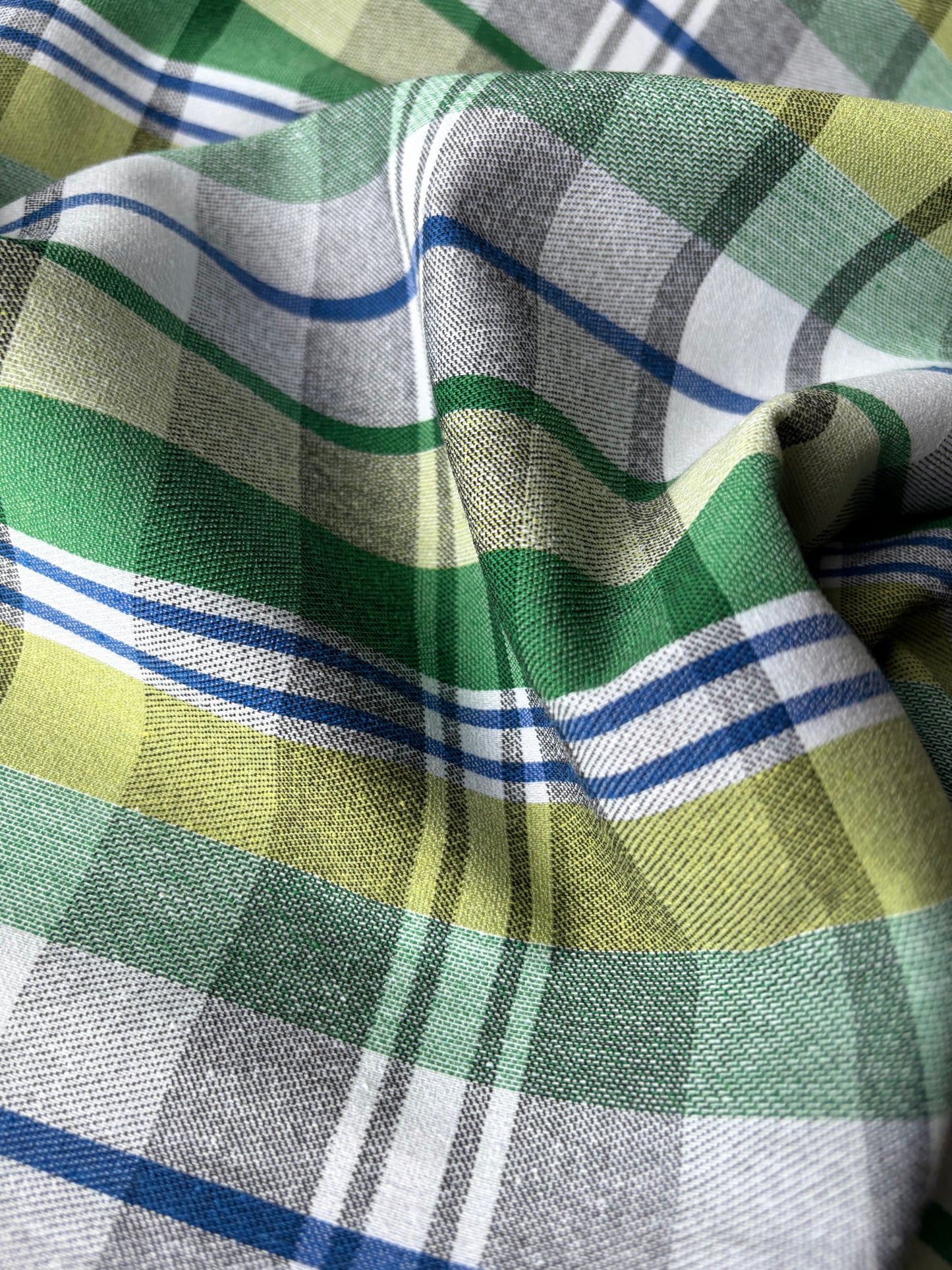 TOTO 033 cotton bengaline classical clan check green