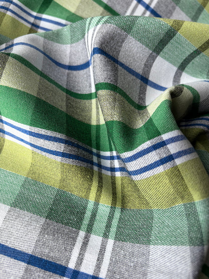 PC TOTO 033 cotton bengaline classical clan check green