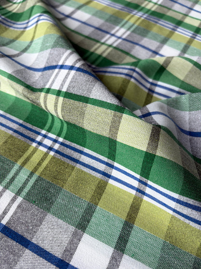 PC TOTO 033 cotton bengaline classical clan check green