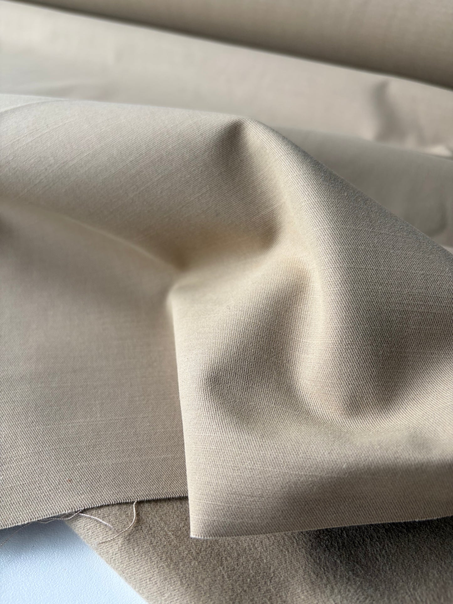 TOT0 034 cotton twill camel inside brushed