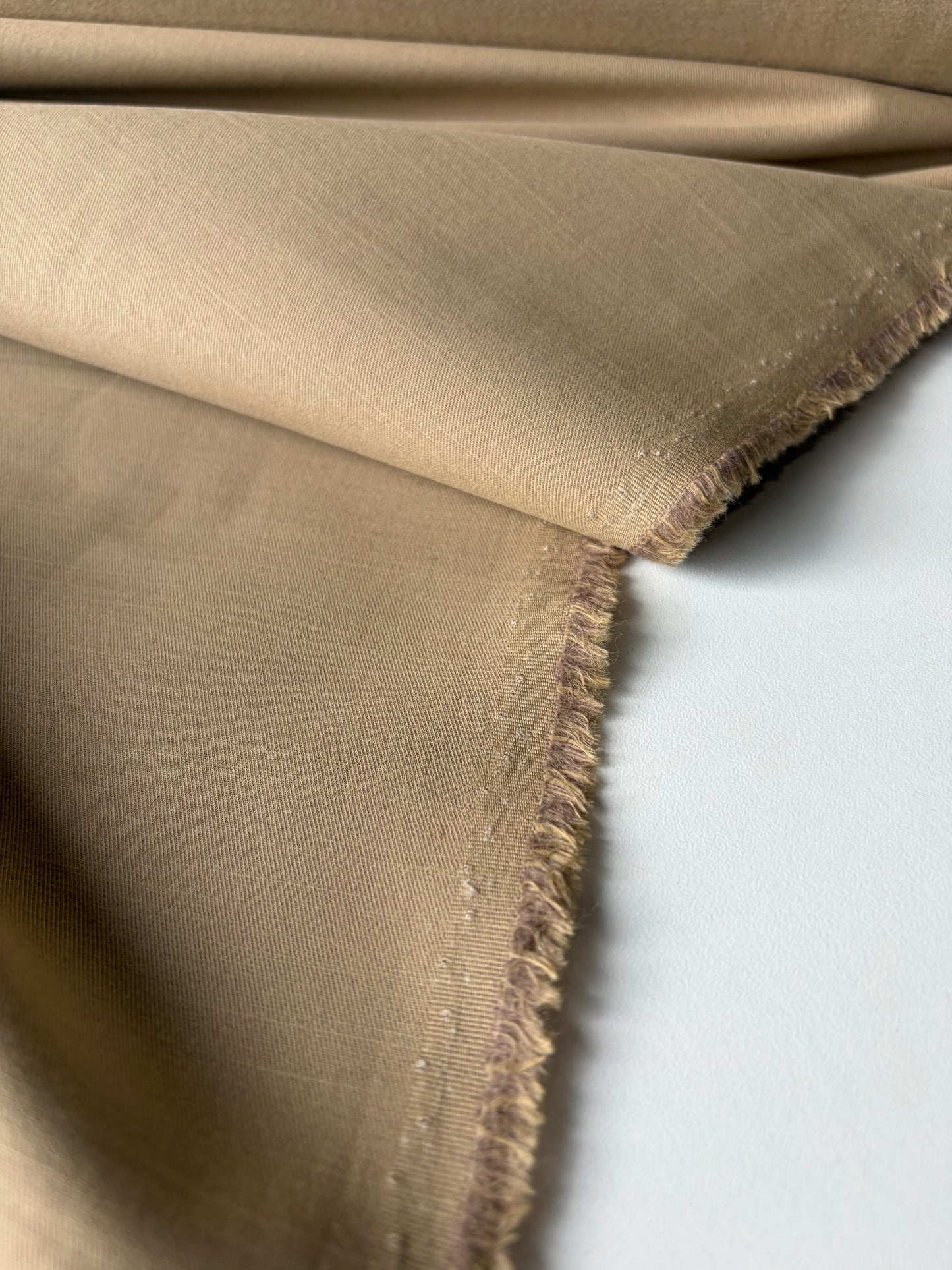 TOT0 034 cotton twill camel inside brushed