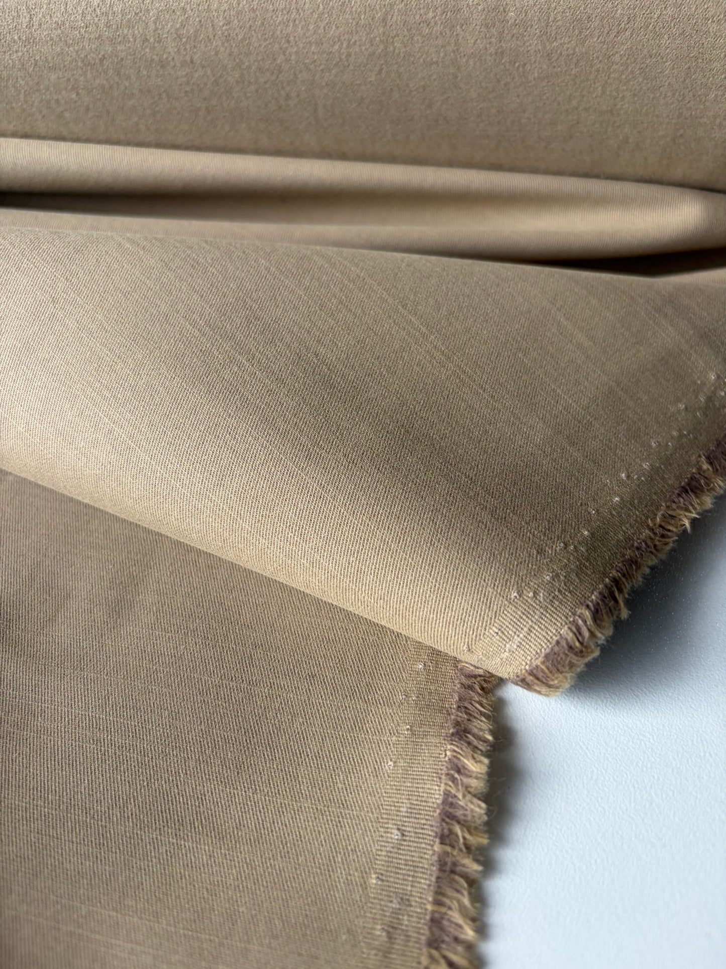 TOT0 034 cotton twill camel inside brushed