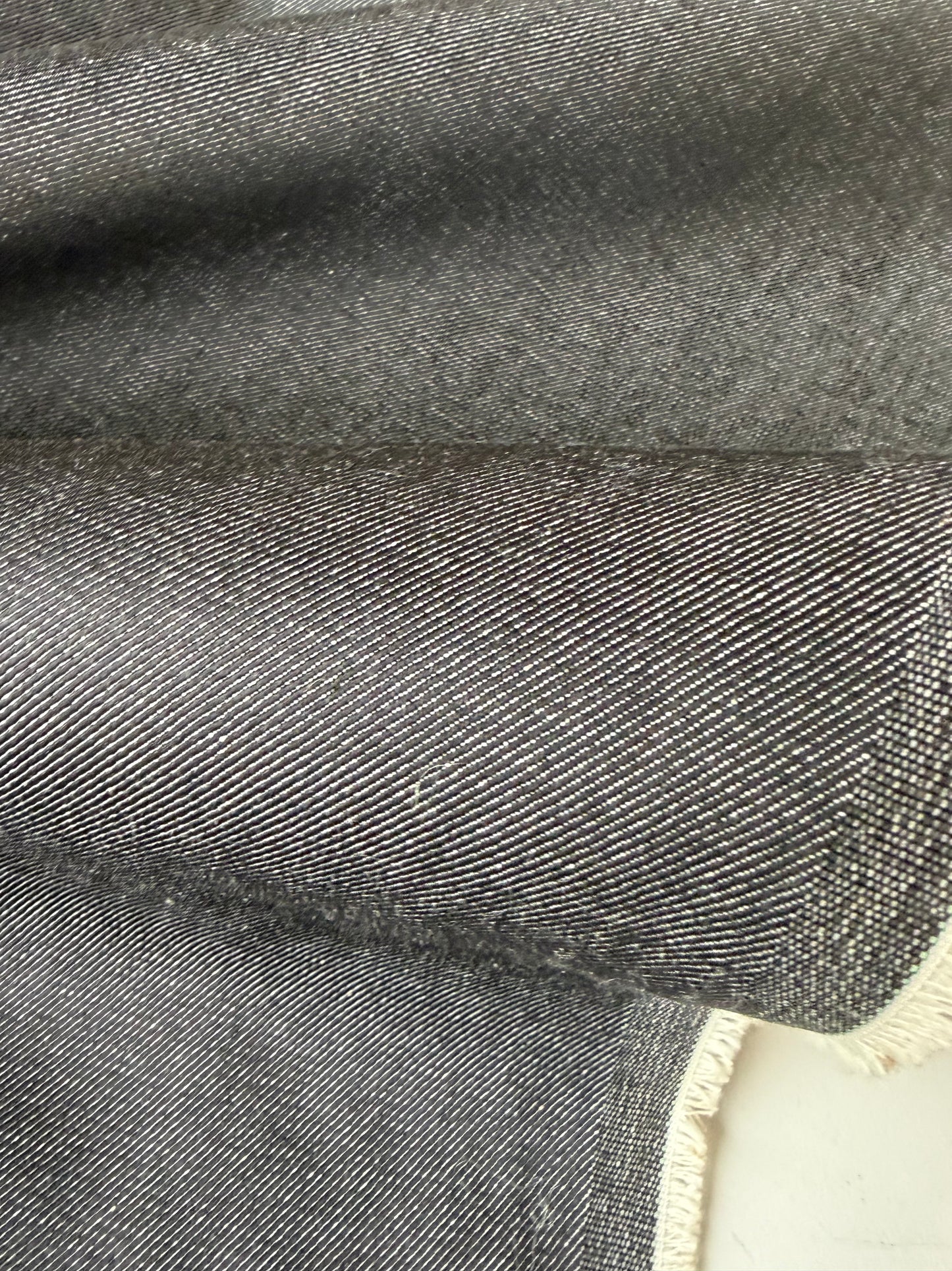 DENIM DROP 200 heavy denim black no stretch