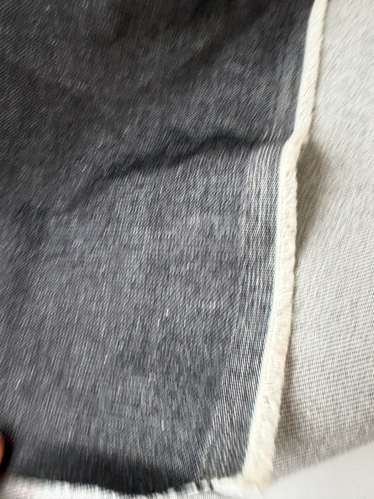 DENIM DROP 200 heavy denim black no stretch