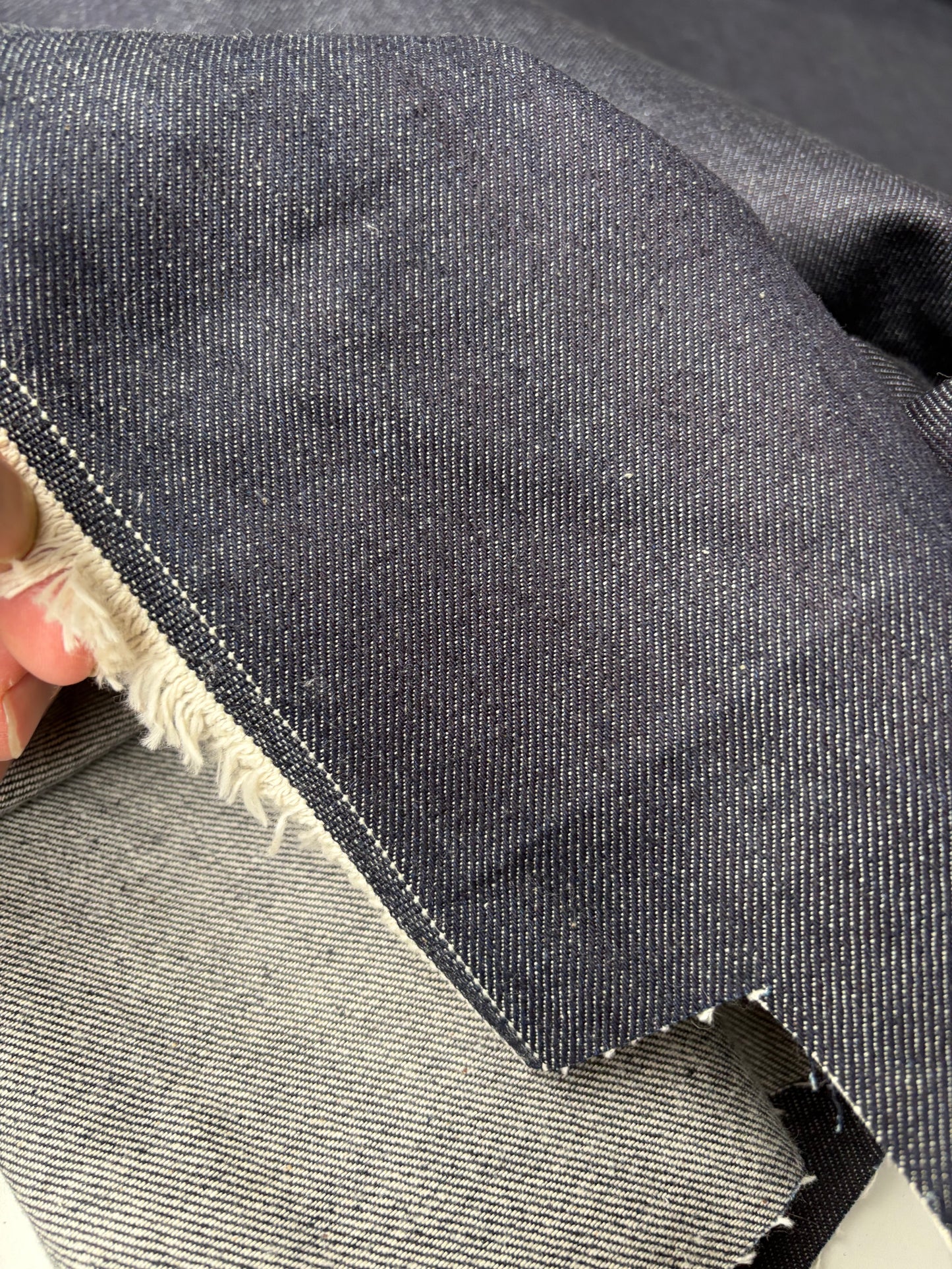 DENIM DROP 210 heavy denim indigo no stretch