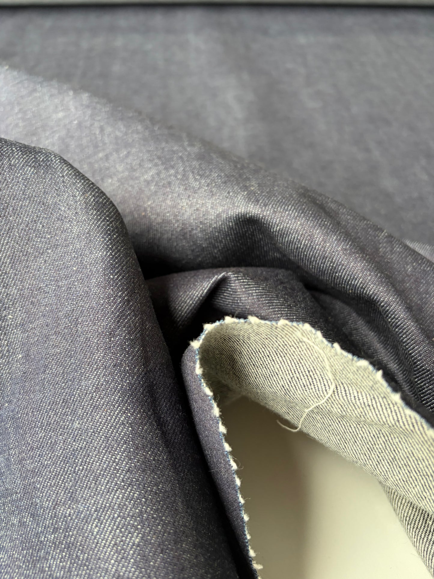 DENIM DROP 210 heavy denim indigo no stretch