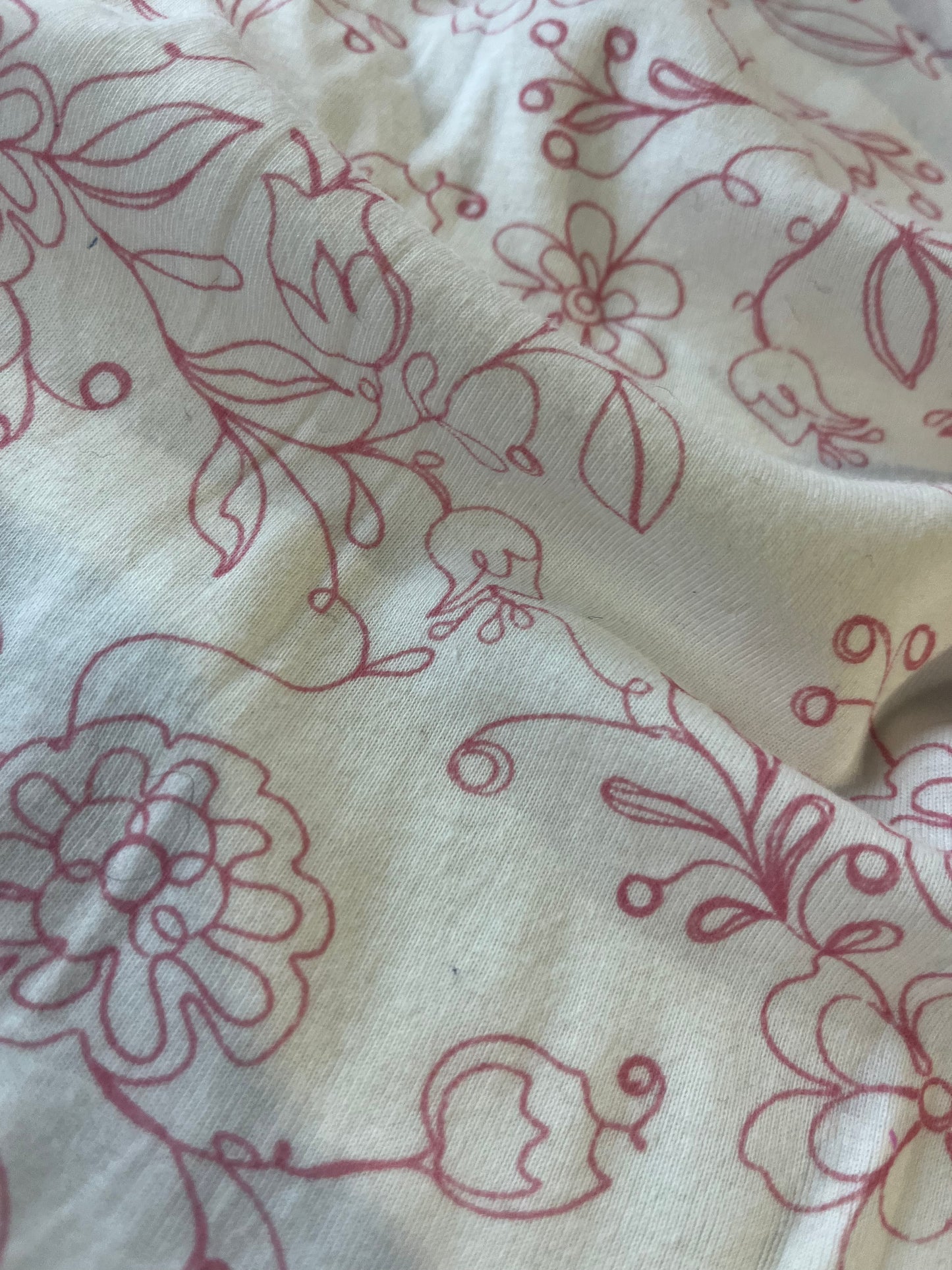 BACCHUS 017 jersey cotton with spink flowers