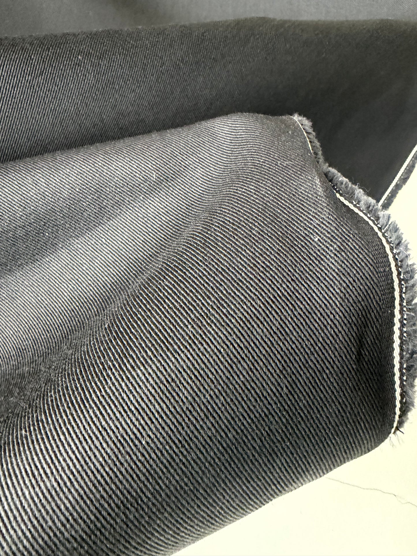 DENIM DROP 240 KUROKI midweight denim black overdyed