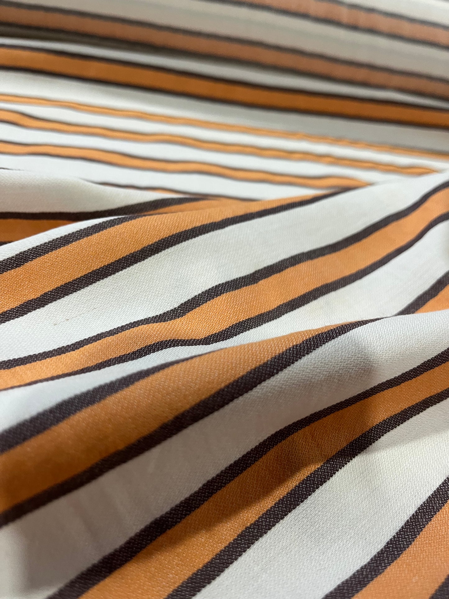 HELENA 004 woven cotton stripe orange/brown/white