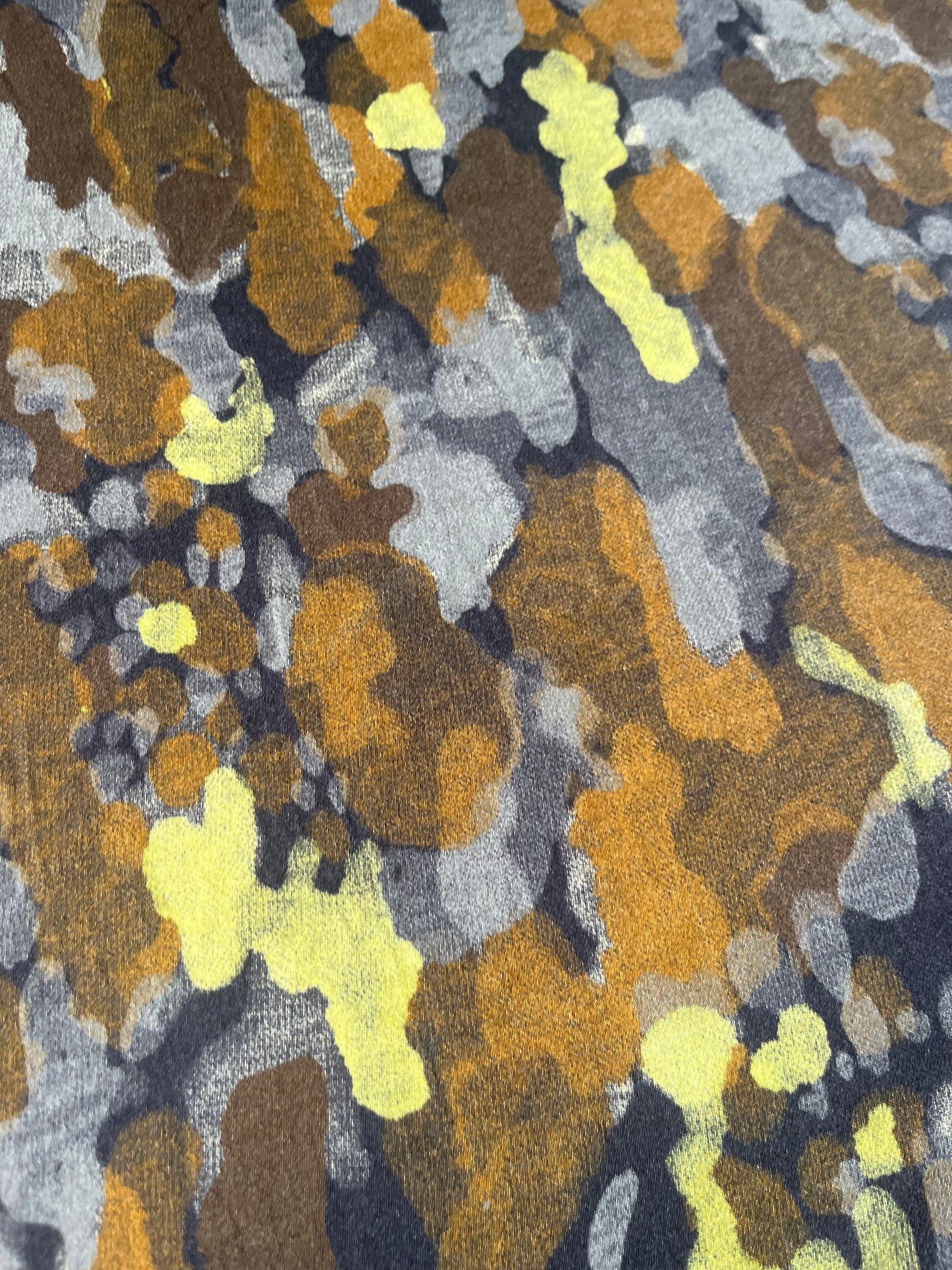 BACCHUS 021 heavy viscose dull satin army print
