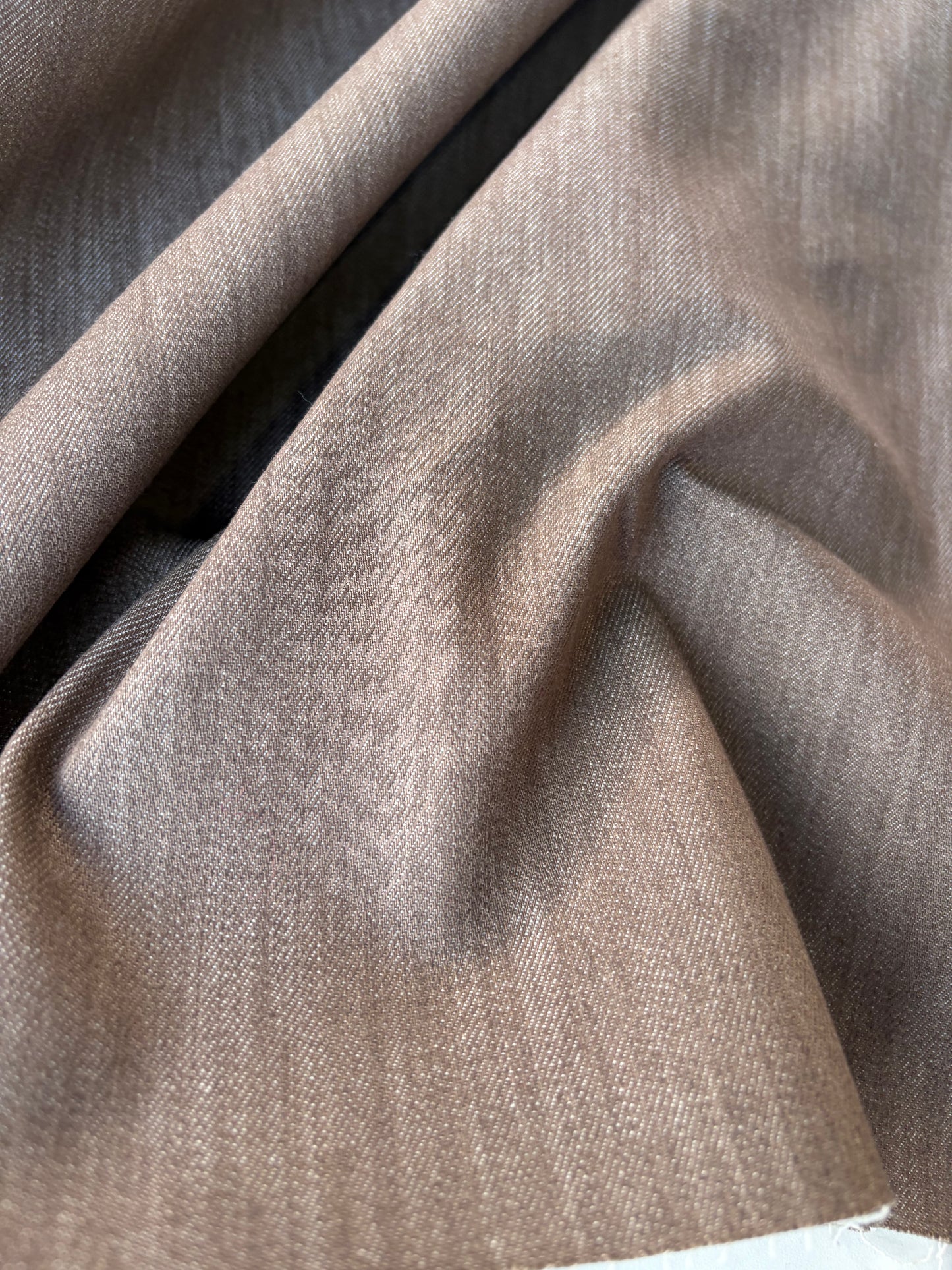 DENIM DROP 280 midweight denim stretch tabac colour