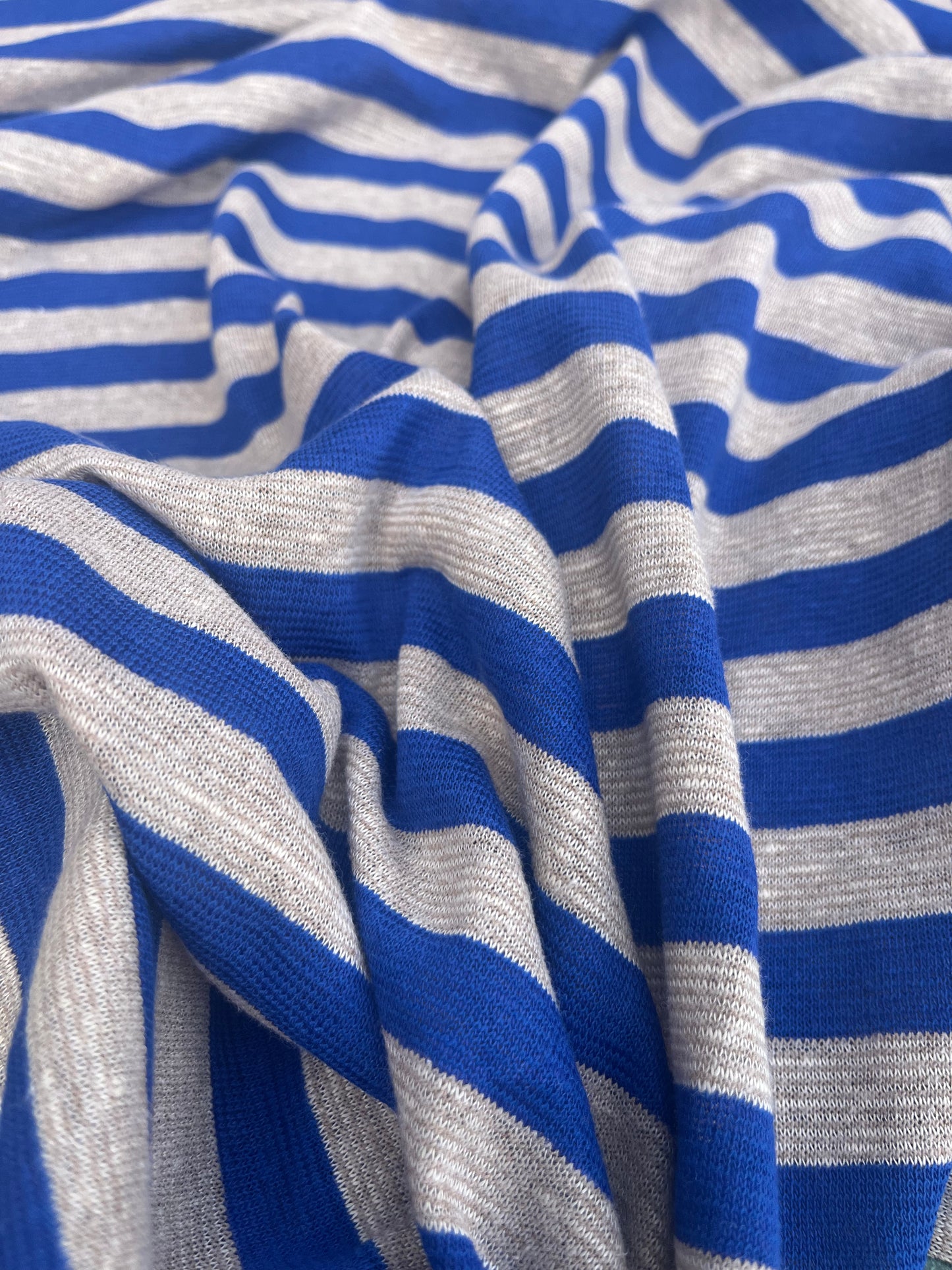 Blandine 011 jersey linen/cotton stripes