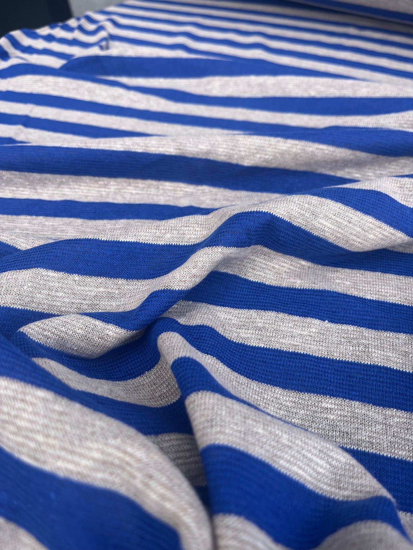 Blandine 011 jersey linen/cotton stripes