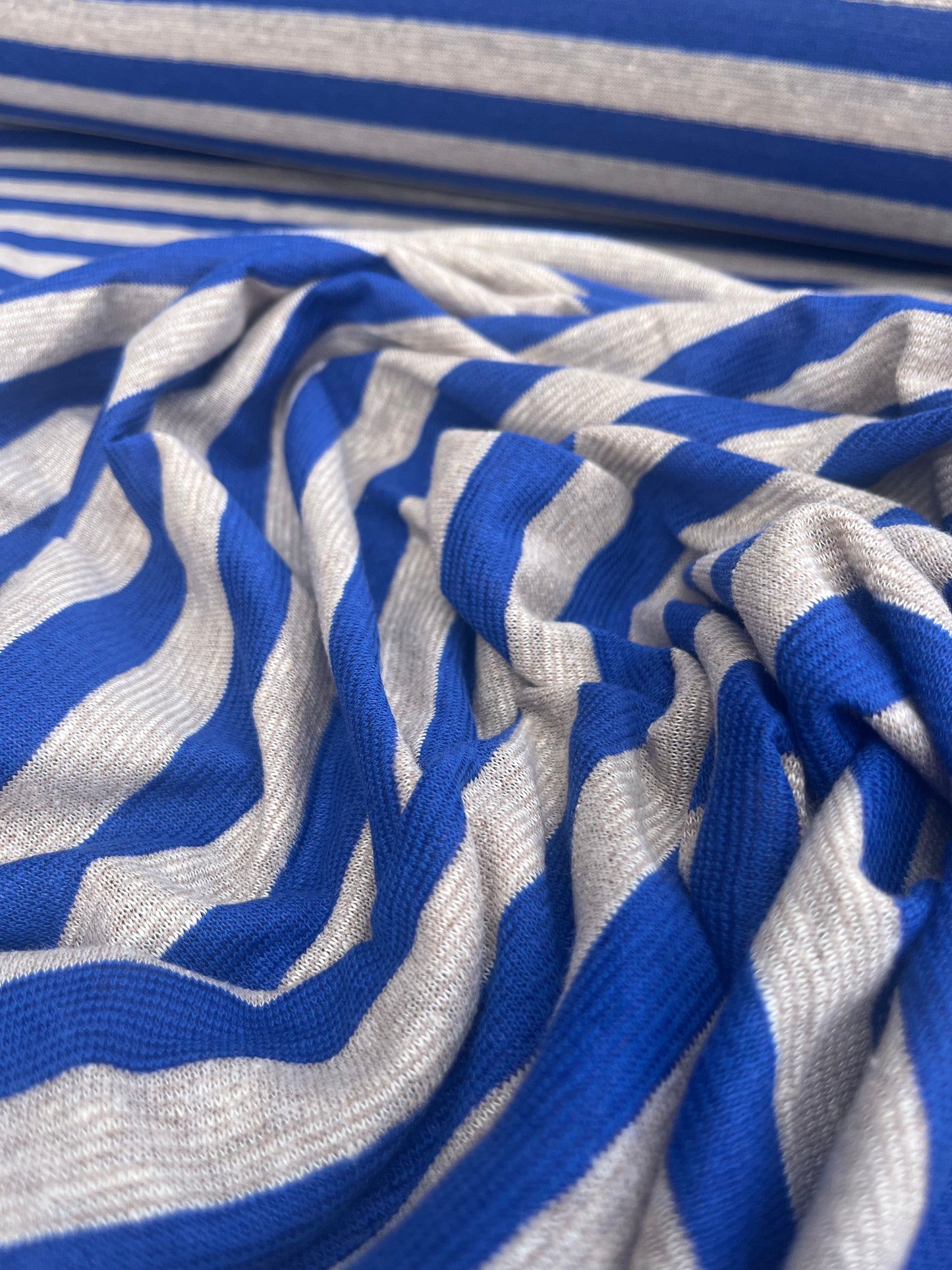 Blandine 011 jersey linen/cotton stripes