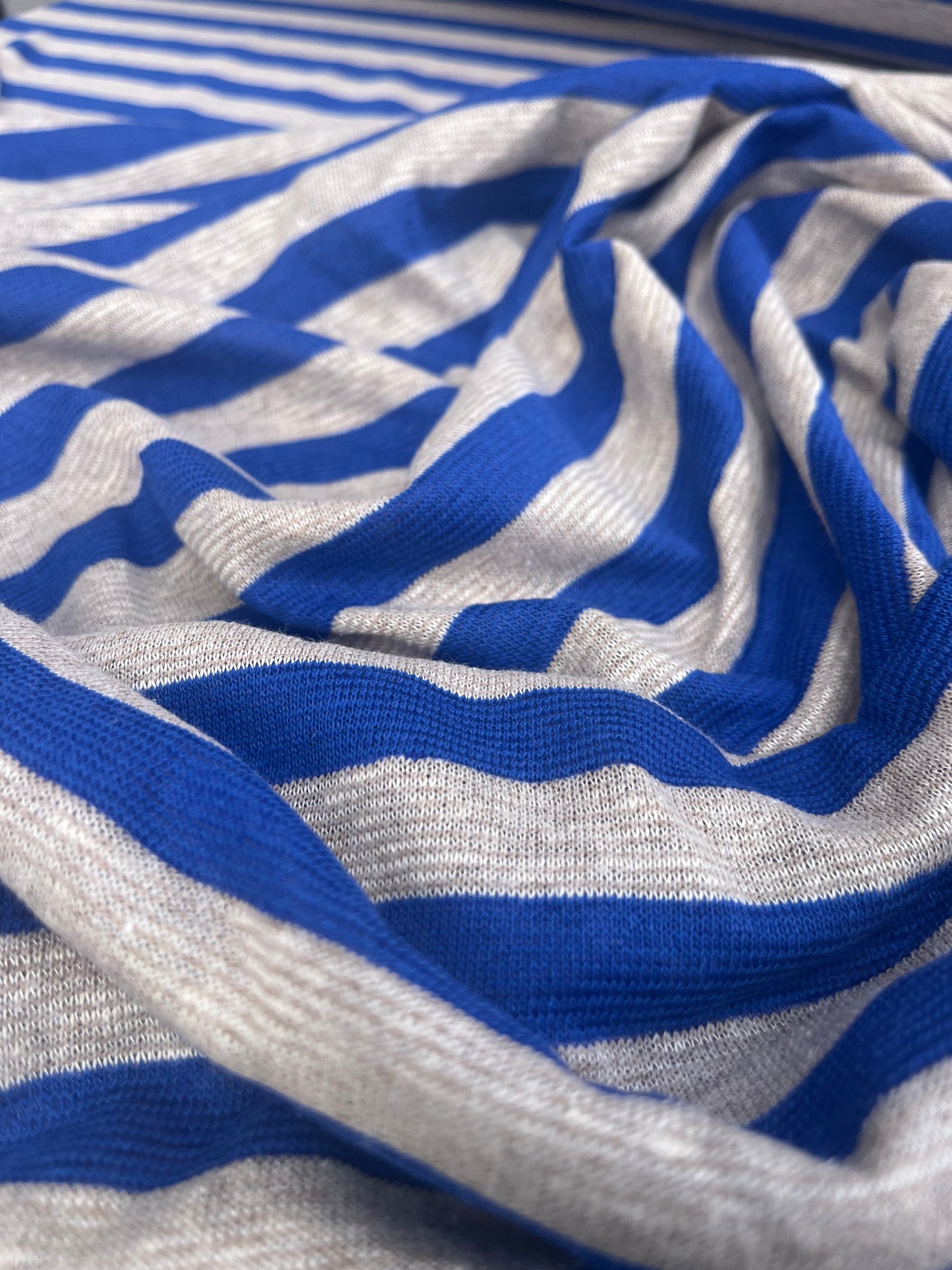 Blandine 011 jersey linen/cotton stripes