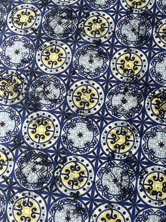 BACCHUS 027 cotton voile portugese tiles