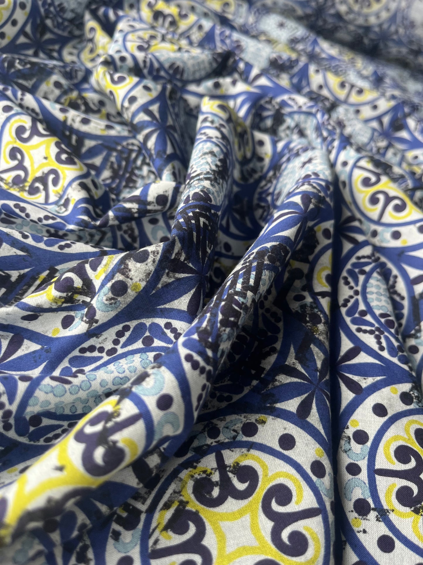 BACCHUS 027 cotton voile portugese tiles