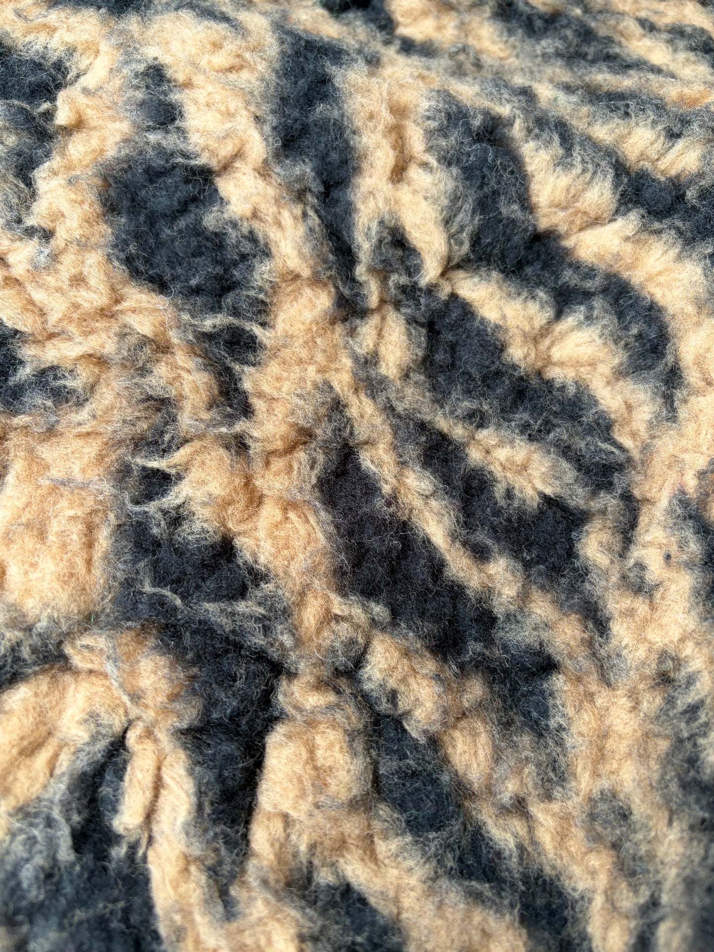 FELICE 007 heavy boiled wool with cognac/black zebra